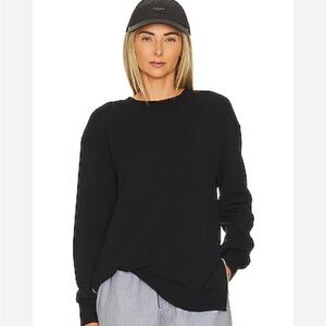 Varley Revolve Women's Black Crew Neck Sweater